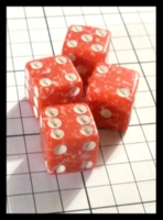 Dice : Dice - 6D Pipped - Red Speckle Samll - Ebay Sept 2013